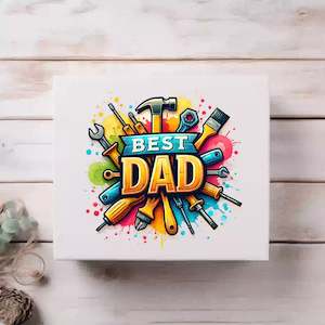 Fathers Day: Personalised Best Dad Printed Gift Box