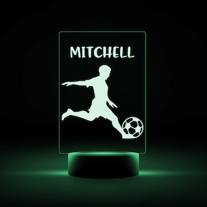 Night Lights: Football Themed Night Light - Male Football Player