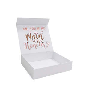 Magnetic Closure Proposal Boxes: Bridesmaid Proposal Gift Box - "Will you be my .......?"