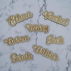 Wooden Name Cut Outs with Offset