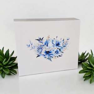 Personalised Gift Box | Blue Floral Themed