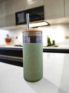 Glass Tumbler with Silicone Sleeve - Mama