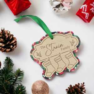 Family Christmas Stocking Ornament