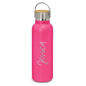 Personalised PINK Insulated Drink Bottle with Carry Handle