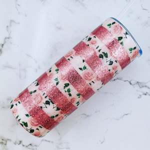 Pink Rose & Foil - 20oz Skinny - RTS