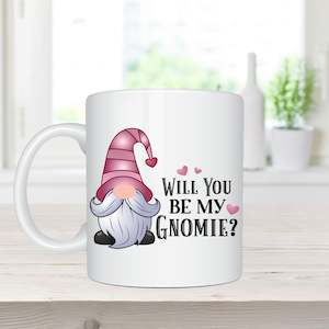 Will You Be My Gnomie? - Boy Gnome - Ceramic Coffee Mug