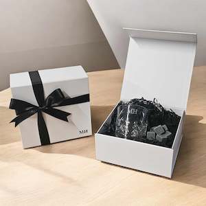 Glassware: Whiskey Glass and Whiskey Rocks Gift Box Set