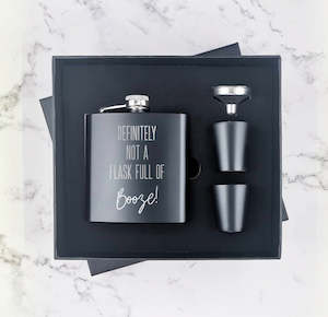 Hip Flasks General: Definitely Not a Flask Full of Booze - Hip Flask Gift Set