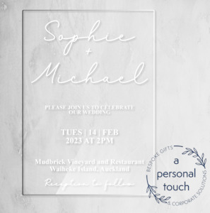 Acrylic Wedding Invites - Rectangular