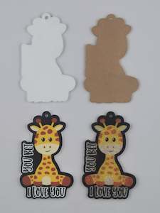 Acrylic Sublimation Blanks: You Bet (Giraffe) I Love You - Sublimation Acrylic Blank with SVG