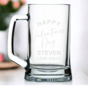 Personalised Valentines Day Beer Mug