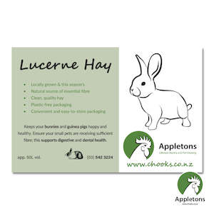 Potting mix manufacturing and packaging: Lucerne Hay | 50L Cardboard Box