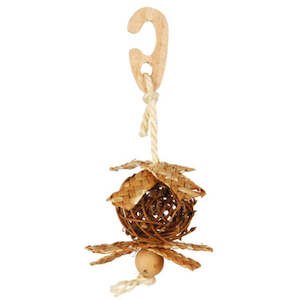 Potting mix manufacturing and packaging: Trixie Wicker Ball with Sisal Rope | Budgie Toy