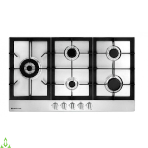 Parmco 900mm Gas Hob, 4 Burner + 5.1KW Wok Burner, 7 Year Warranty