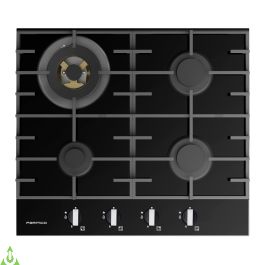 Parmco 600mm Hob, 3 Burner + Wok, Gas, Black Glass