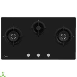 Midea Black Glass Gas Cooktop 3 Zones