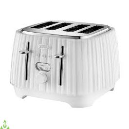 Delonghi Ballerina 4-Slice Toaster Opaline White