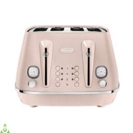 DeLonghi Distinta Perla 4 Slice Rose Toaster