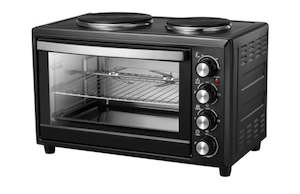 Sheffield 33 litre Mini Oven with Hotplates-Matt Black