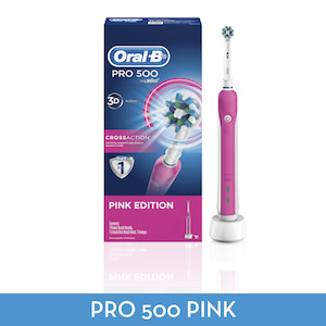 Oral-B PRO 500 Pink Electric Rechargeable Toothbrush