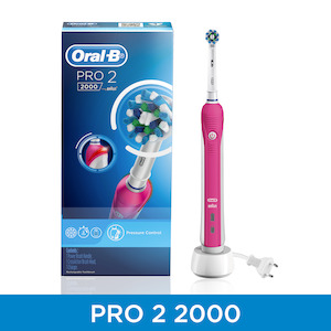 Oral-B PRO 2 2000 Pink Electric Rechargeable Toothbrush