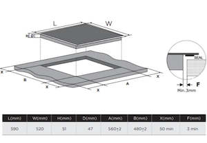 Household appliance: Midea 60cm Ceramic hob Touch Control MCH640F298K