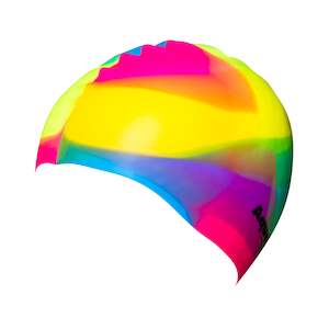 Aqualine Multi-Coloured Silicone Adult Swim Cap