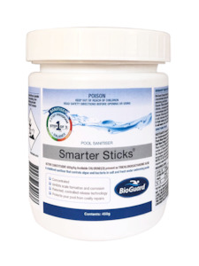 Swimming pool construction - concrete or fibre glass - below ground: BioGuard Smarter Sticks 450g