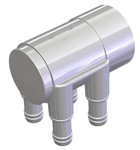 Manifold Water 4 Port - 19mm x 50mm (Plugged End)