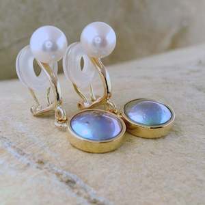 Pearl Clip-On Ann Earrings - 9ct