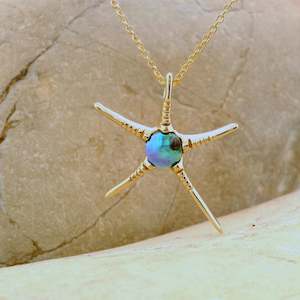 Pearl Starfish Necklace - 9ct