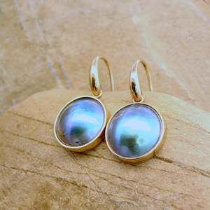 3. Pearl Charming Hook Earrings 9ct - March Aqua Pearl