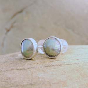 4. Pearl Studs Earrings - April Glacier Pearl