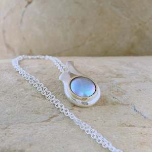 3. Pearl Acoustic Necklace Two Tone - March Aqua Pearl