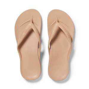 Footwear: Arch Support Jandals - Classic - Tan