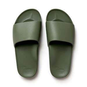 Footwear: Arch Support Slides - Classic - Khaki