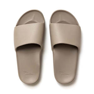 Footwear: Arch Support Slides - Classic - Taupe