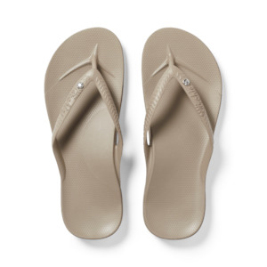 Arch Support Jandals - Crystal - Taupe