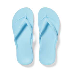 Footwear: Arch Support Jandals - Classic - Sky Blue