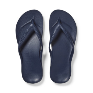 Footwear: Arch Support Jandals - Classic - Navy