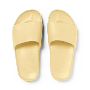 Footwear: Arch Support Slides - Classic - Lemon