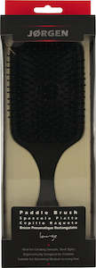 Brushes Combs: Jorgen Large Black Rubber Paddle Brush