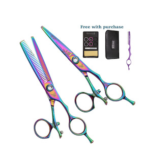 Scissors Thinners: Washi Rainbow Daisy Swivel 6.0" Set