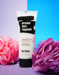 b.tan - erase tan repeat - 2-in-1 tan eraser body wash + scrub 275ml