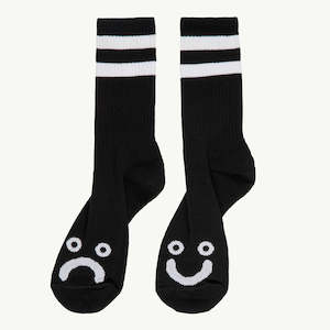 Clothing: Happy Sad Socks - Black