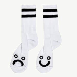 Happy Sad Socks - White