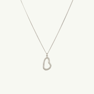 Clothing: Small Abstract Necklace - Silver