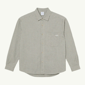 Mitchell LS Shirt - Creme Check