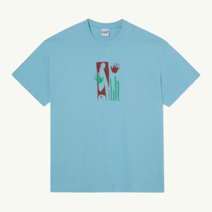 Sitting Hands Tee - Sky Blue