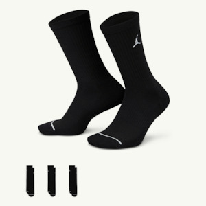 Clothing: Jordan Everyday Crew Socks 3PK - Black